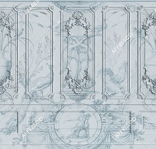 Affresco Fine Art RE864-COL2 для кабинета для комнаты серый голубой