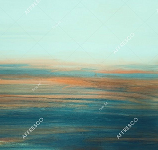 Affresco Fine Art RE817-COL2 для спальни для гостиной для кабинета для комнаты терракотовый синий голубой