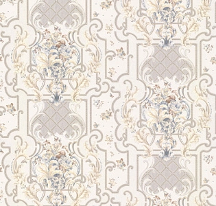 Emiliana Parati Blumarine 4 BM27081 для спальни для гостиной для кабинета для загородного дома для комнаты белый светло-серый