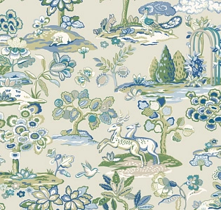 York Handpainted Traditionals TL1950 для спальни для гостиной для загородного дома для комнаты бежевый синий зеленый