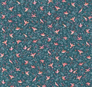 Rasch Textil Petite Fleur 4 288697 для спальни для гостиной для загородного дома для комнаты синий зеленый