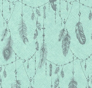 A.S. Creation Boho Love 36465-2 для кухни для спальни для гостиной для коридора для кабинета для загородного дома для комнаты для прихожей бирюзовый
