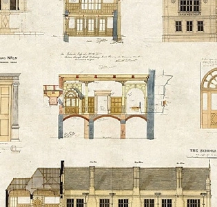 Paper Partnership University of Oxford Archives II WP0090204 для кабинета для комнаты бежевый