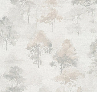 Erismann Лесные мечты (Forest Dreams) ER12264-37 для кухни для спальни для гостиной для комнаты белый светло-серый серо-бежевый
