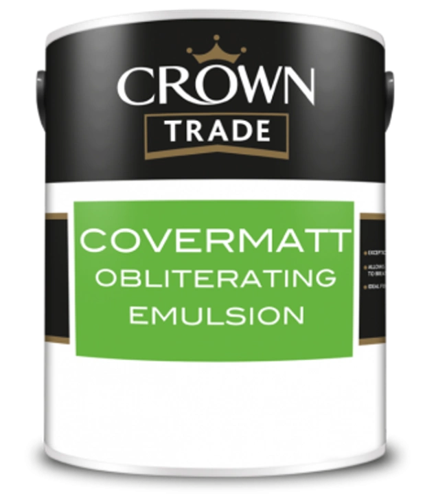 Краска CROWN TRADE Covermatt Emulsion White (глубокоматовая водоэмульсионная, для потолка, белая)
