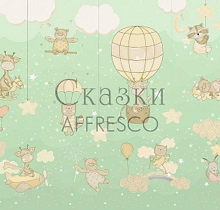 Affresco Сказки Affresco ZK637-COL3 для детской зеленый салатовый