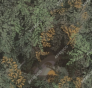 Affresco Fantasy AF2184-COL3 для спальни для гостиной для загородного дома для комнаты коричневый песочный зеленый