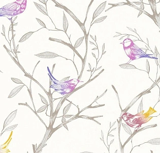 A.S. Creation Colibri 36623-2 для спальни для гостиной для коридора для загородного дома для комнаты белый
