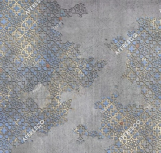 Affresco Fine Art RE910-COL4 для спальни для гостиной для кабинета для загородного дома для комнаты для прихожей серый синий