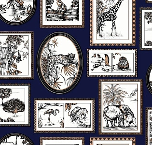 90232 Holden Decor Glasshouse 90232 для кабинета для загородного дома синий