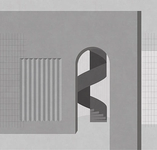 CO.DE Co.De 01 винил на флизелине B7101 RB для кабинета для комнаты серый светло-серый