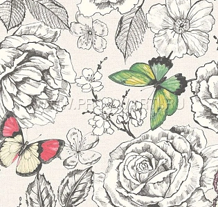 98830 Holden Decor The Enchanted Garden 98830 для спальни для гостиной для загородного дома для комнаты черно-белый