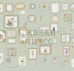 Affresco Сказки Affresco ZK674-COL4 для детской зеленый оливковый