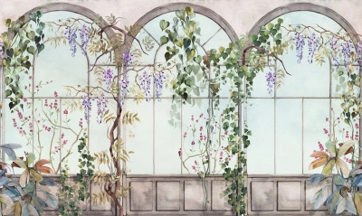 Панно из шёлка на флизелиновой основе (80% шёлк + 20% полиэстер) 220 гр./кв.м. Изготовление панно осуществляется по индивидуальным размерам после согласования макета (возможно внесение индивидуальных графических изменений). По запросу предоставляется пробный образец (цветопроба)