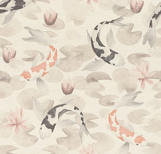 Rasch Кимоно (Kimono) 409420 для спальни для гостиной для коридора для кабинета для загородного дома для комнаты бежевый