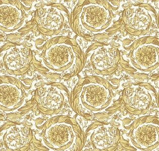 36692-5 A.S. Creation Versace Best 36692-5 для спальни для гостиной для кабинета для загородного дома для комнаты белый золотой желтый