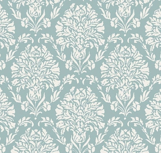 York Handpainted Traditionals TL1933 для спальни для гостиной для кабинета для загородного дома для комнаты белый бирюзовый