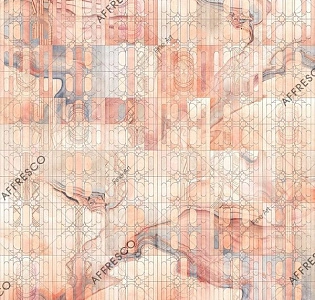 Affresco Fine Art RE941-COL3 для гостиной для кабинета для комнаты персиковый