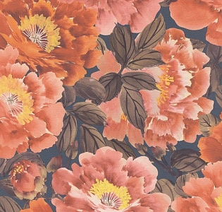 Rasch Кимоно (Kimono) 408348 для кухни для спальни для гостиной для загородного дома для комнаты оранжевый розовый