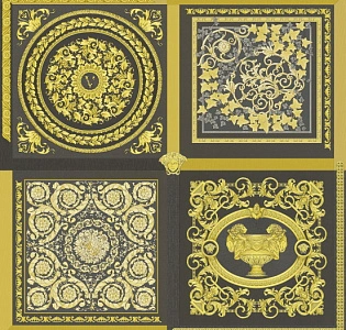 A.S. Creation Versace V 38704-3 для кухни для спальни для гостиной для кабинета для загородного дома для комнаты для прихожей серый светло-серый золотой