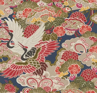 Rasch Кимоно (Kimono) 409352 для кухни для спальни для гостиной для коридора для загородного дома для комнаты красный синий разноцветный