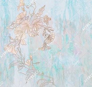 Affresco Fine Art RE926-COL4 для спальни для гостиной для кабинета для загородного дома для комнаты бежевый голубой