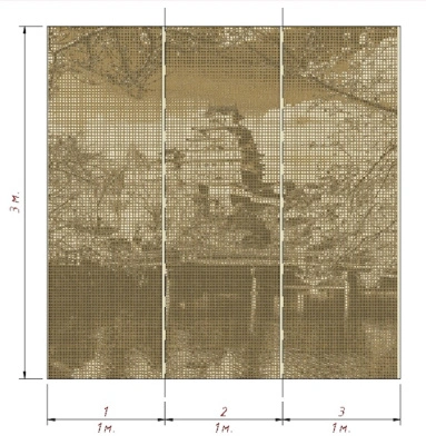 Z18979 Панно виниловое на флизелиновой основе