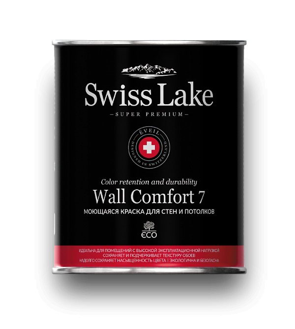 Swiss Lake Wall Comfort 7 (матово-шелковистая 7% моющаяся краска для стен и потолков)