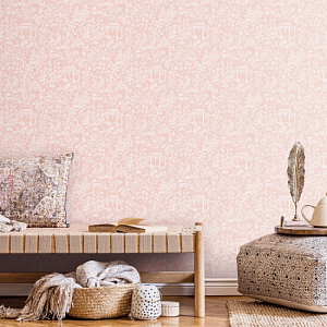 Aura Secret Garden G78511 для спальни для гостиной для кабинета для загородного дома для комнаты белый персиковый розовый