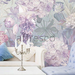 Affresco Exclusive AB302-COL5 для спальни для гостиной для загородного дома для комнаты светло-серый розовый сиреневый