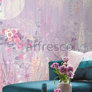 Affresco Exclusive AB304-COL6 для спальни для гостиной для загородного дома для комнаты розовый сиреневый