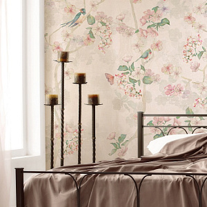 Affresco Dream Forest AB50-COL1 для спальни для гостиной для загородного дома для комнаты розовый зеленый