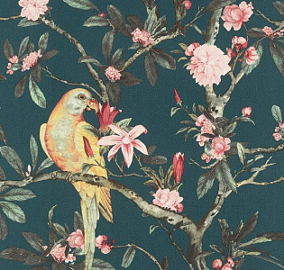 543353 Rasch Poetry 2 543353 для кухни для спальни для гостиной для коридора для загородного дома для комнаты синий зеленый