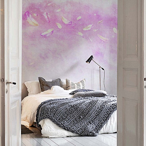 Affresco New Art RE181-COL3 для спальни для гостиной для кабинета для загородного дома для комнаты для прихожей розовый сиреневый