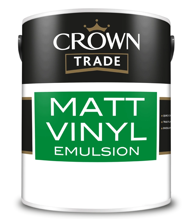 Краска CROWN TRADE Matt Vinyl Emulsion (глубокоматовая водоэмульсионная, для стен и потолка, с эффектом бархата)